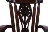 Reclaimed Wood Chair Handcarved Back Sunflower Removable Hair-On Cowhide Pillow - Golden Nile