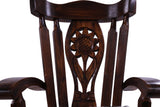 Reclaimed Wood Chair Handcarved Back Sunflower Removable Hair-On Cowhide Pillow - Golden Nile