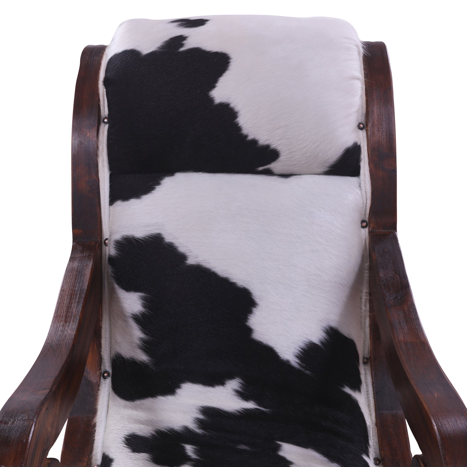 Hair-On Cowhide Handcrafted Reclaimed Wood Chair - Golden Nile