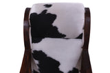 Hair-On Cowhide Handcrafted Reclaimed Wood Chair - Golden Nile