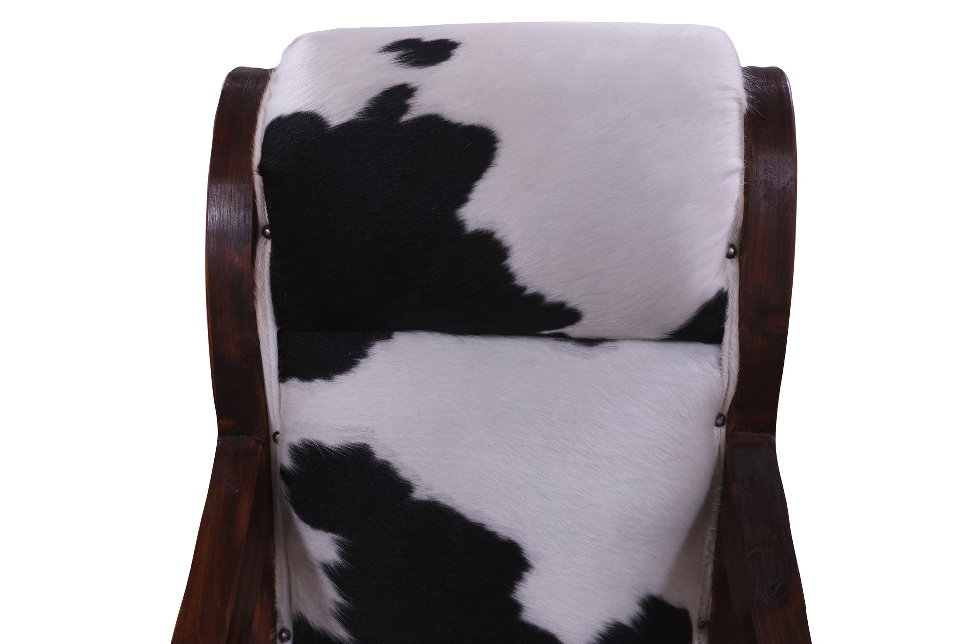 Hair-On Cowhide Handcrafted Reclaimed Wood Chair - Golden Nile