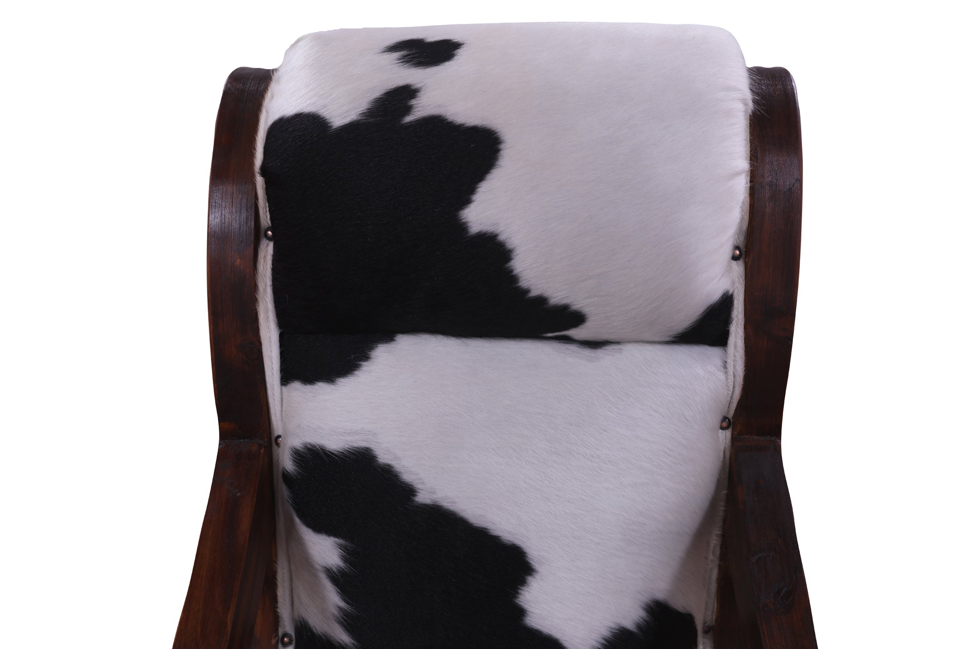 Hair-On Cowhide Handcrafted Reclaimed Wood Chair - Golden Nile