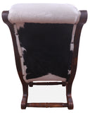 Hair-On Cowhide Handcrafted Reclaimed Wood Chair - Golden Nile