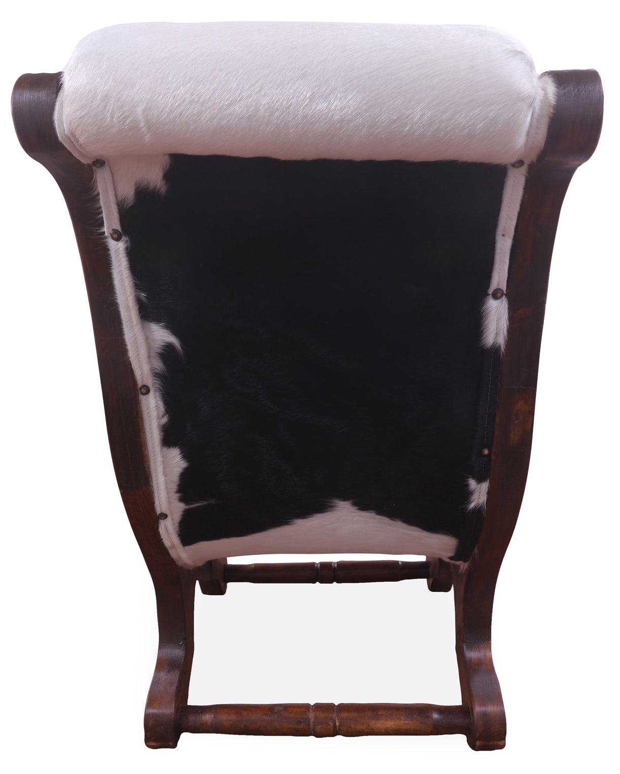 Hair-On Cowhide Handcrafted Reclaimed Wood Chair - Golden Nile