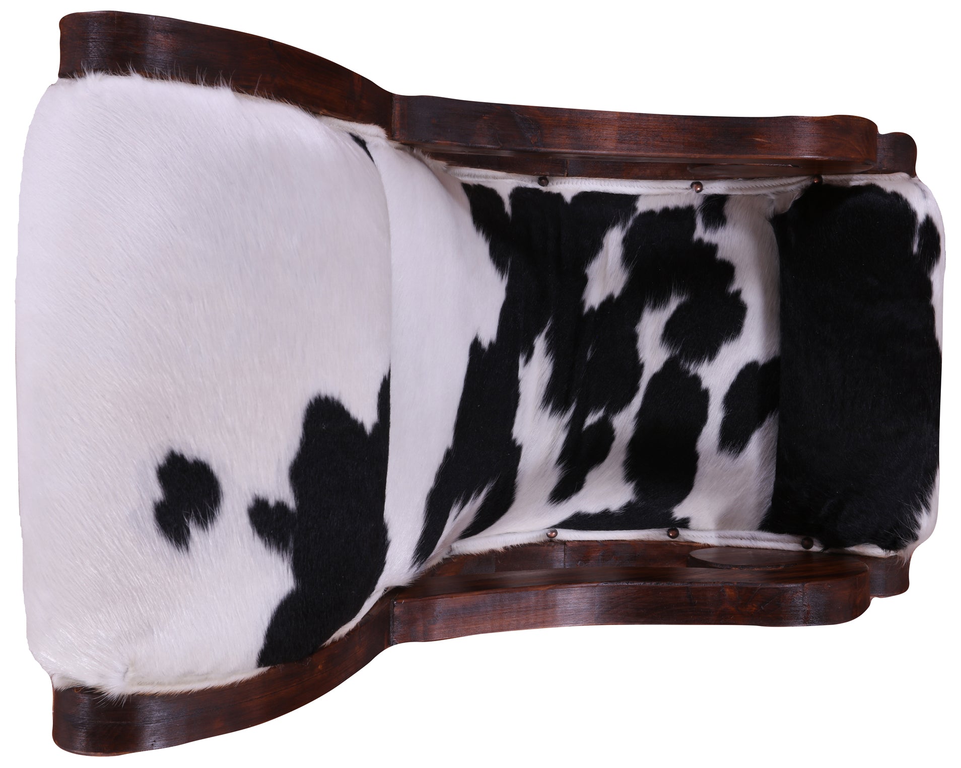 Hair-On Cowhide Handcrafted Reclaimed Wood Chair - Golden Nile