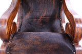 Hair-On Cowhide Handcrafted Reclaimed Wood Chair - Golden Nile
