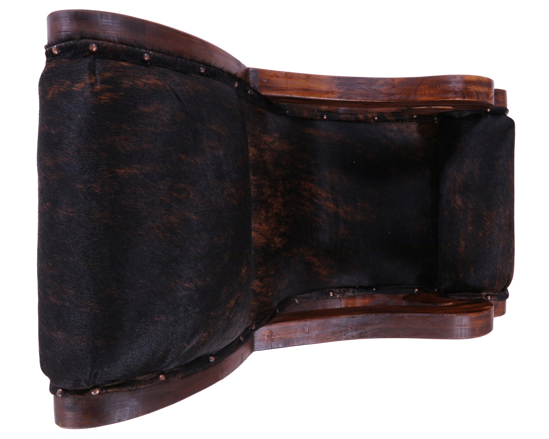 Hair-On Cowhide Handcrafted Reclaimed Wood Chair - Golden Nile