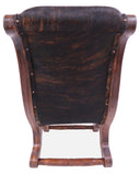 Hair-On Cowhide Handcrafted Reclaimed Wood Chair - Golden Nile