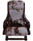 Hair-On Cowhide Handcrafted Reclaimed Wood Chair - Golden Nile