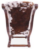 Hair-On Cowhide Handcrafted Reclaimed Wood Chair - Golden Nile