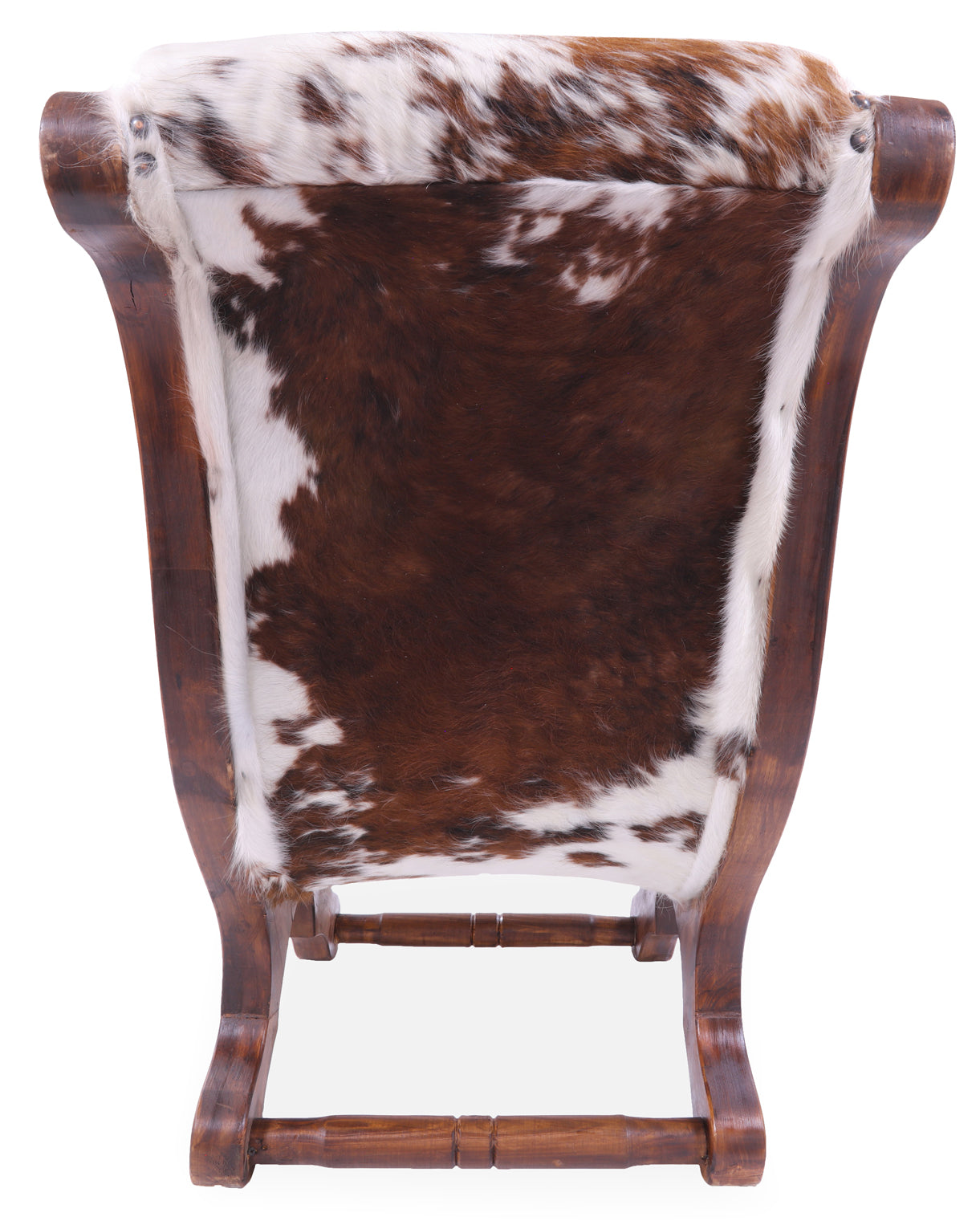 Hair-On Cowhide Handcrafted Reclaimed Wood Chair - Golden Nile