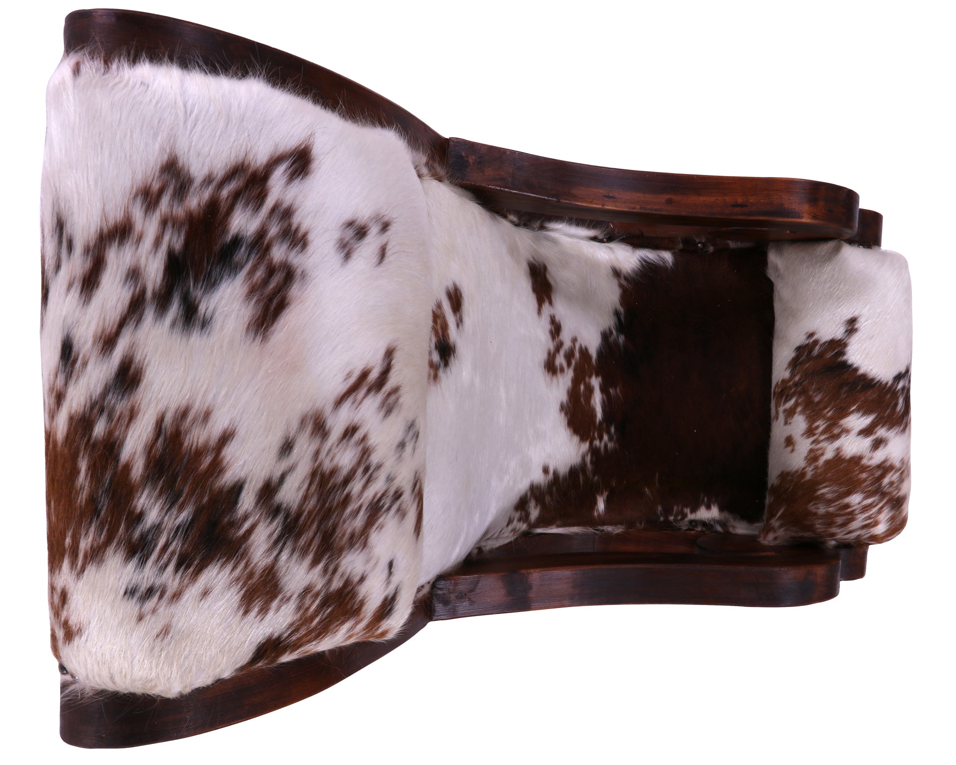 Hair-On Cowhide Handcrafted Reclaimed Wood Chair - Golden Nile