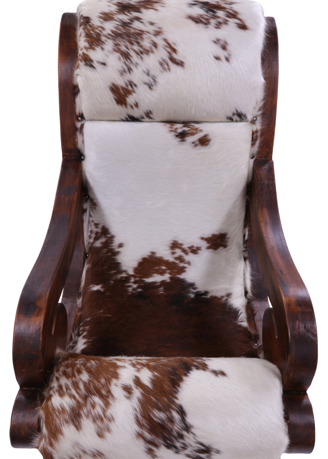 Hair-On Cowhide Handcrafted Reclaimed Wood Chair - Golden Nile