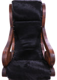 Hair-On Cowhide Handcrafted Reclaimed Wood Chair - Golden Nile