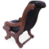 Hair-On Cowhide Handcrafted Reclaimed Wood Chair - Golden Nile