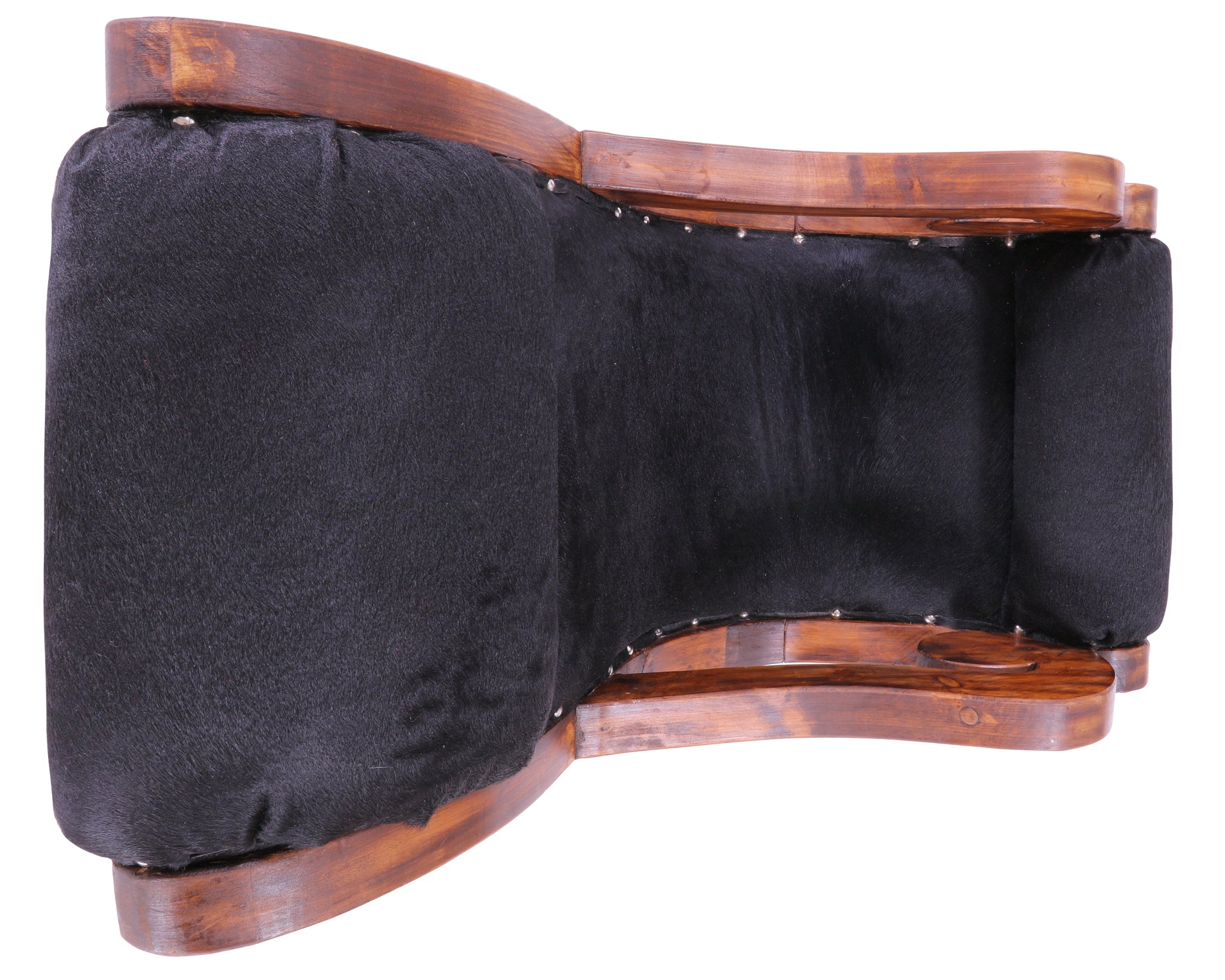 Hair-On Cowhide Handcrafted Reclaimed Wood Chair - Golden Nile