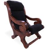 Hair-On Cowhide Handcrafted Reclaimed Wood Chair - Golden Nile