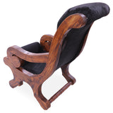 Hair-On Cowhide Handcrafted Reclaimed Wood Chair - Golden Nile