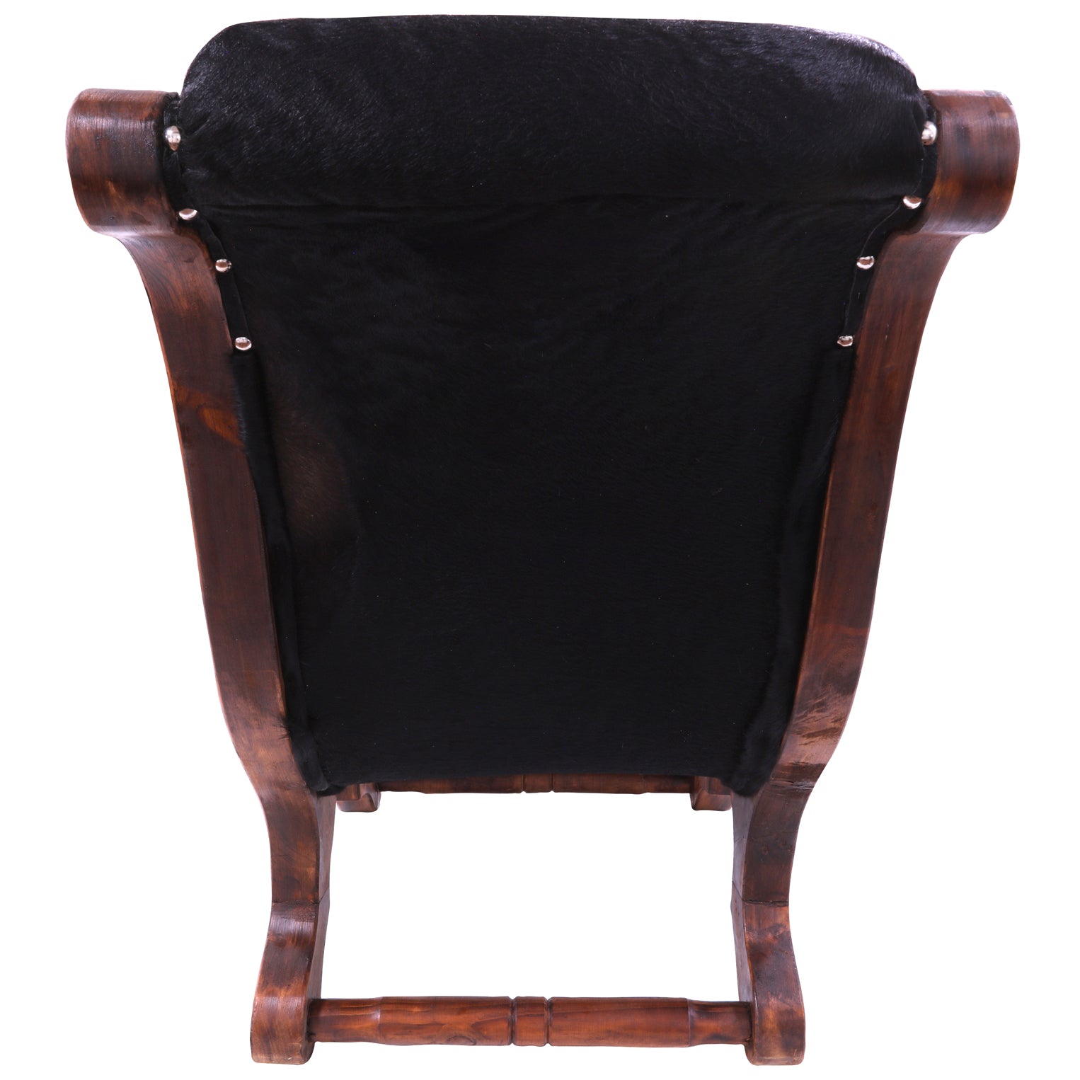 Hair-On Cowhide Handcrafted Reclaimed Wood Chair - Golden Nile