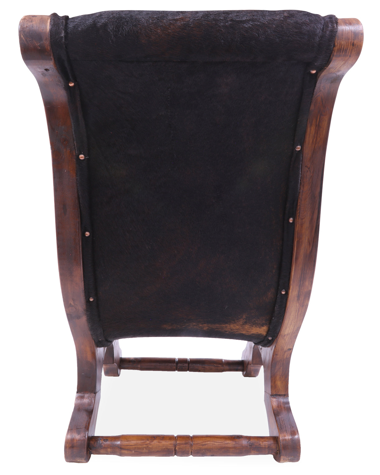 Hair-On Cowhide Handcrafted Reclaimed Wood Chair - Golden Nile