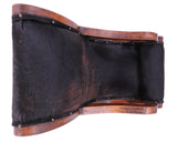 Hair-On Cowhide Handcrafted Reclaimed Wood Chair - Golden Nile