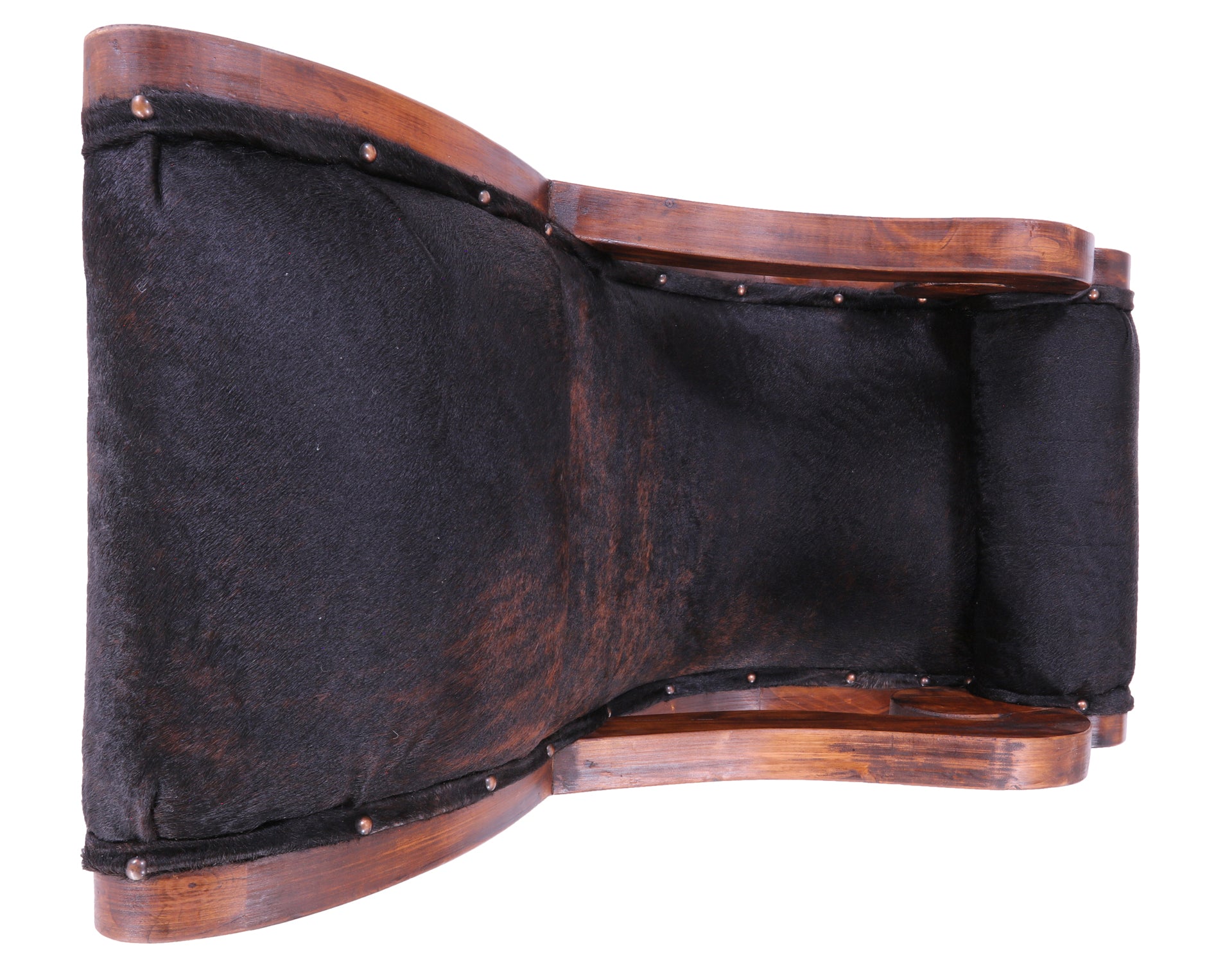 Hair-On Cowhide Handcrafted Reclaimed Wood Chair - Golden Nile