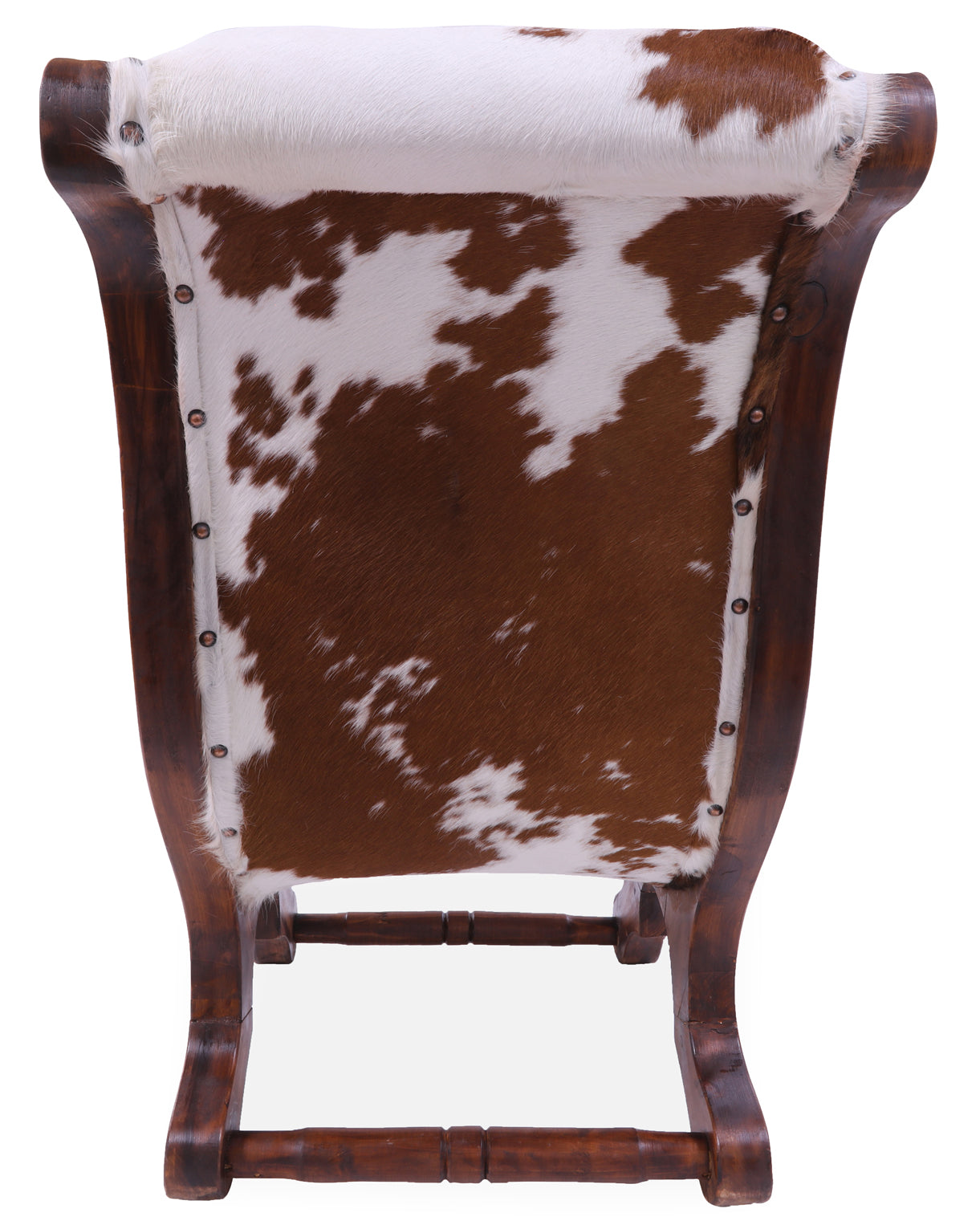 Hair-On Cowhide Handcrafted Reclaimed Wood Chair - Golden Nile