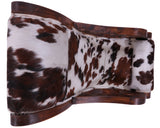 Hair-On Cowhide Handcrafted Reclaimed Wood Chair - Golden Nile