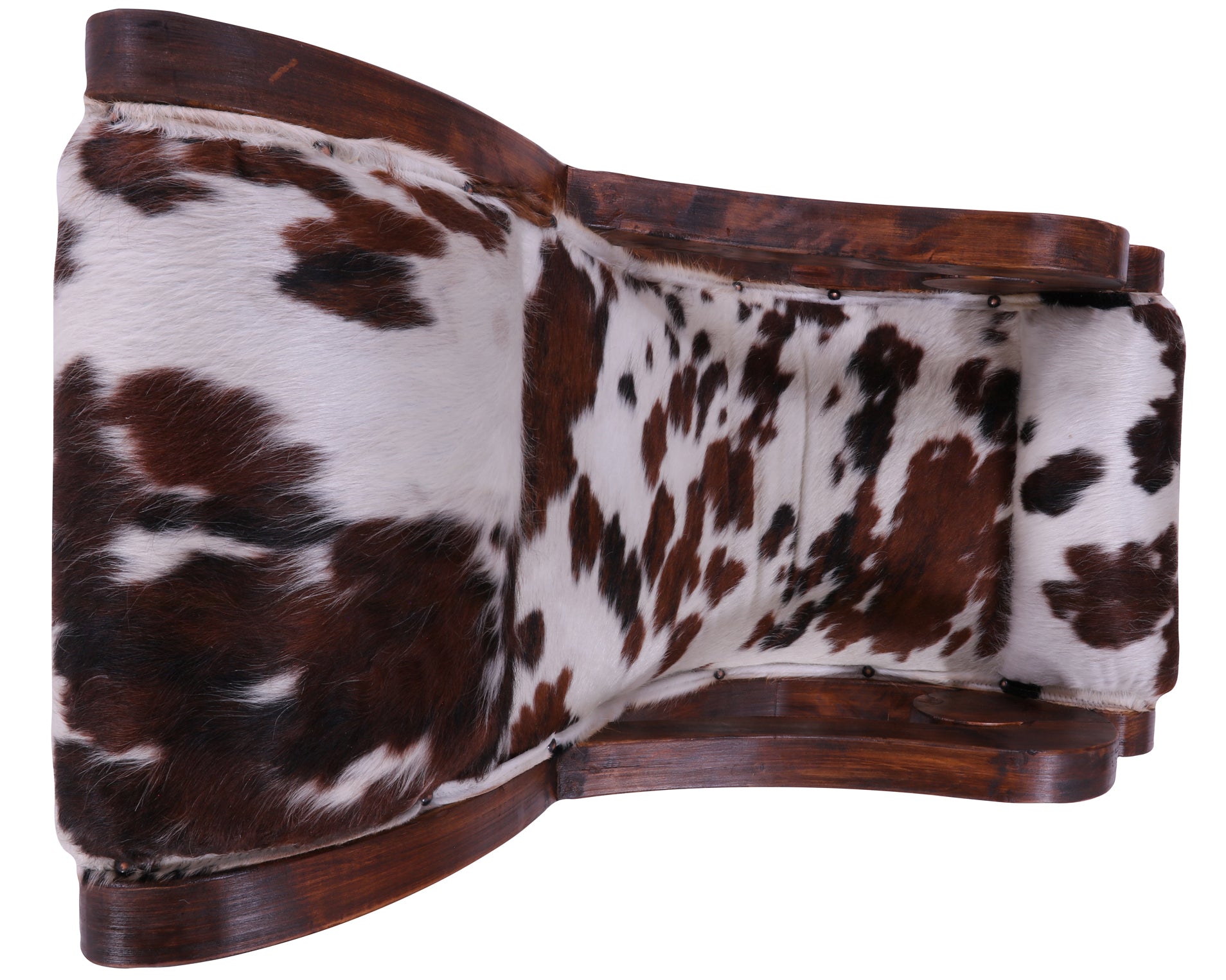 Hair-On Cowhide Handcrafted Reclaimed Wood Chair - Golden Nile