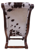 Hair-On Cowhide Handcrafted Reclaimed Wood Chair - Golden Nile