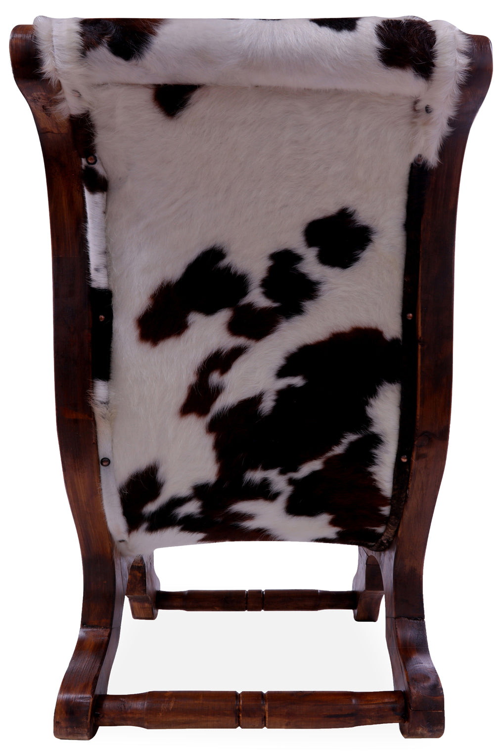 Hair-On Cowhide Handcrafted Reclaimed Wood Chair - Golden Nile