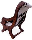 Hair-On Cowhide Handcrafted Reclaimed Wood Chair - Golden Nile