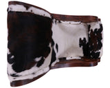 Hair-On Cowhide Handcrafted Reclaimed Wood Chair - Golden Nile