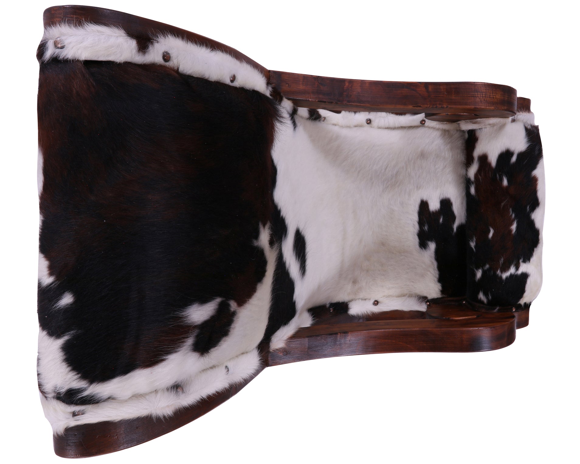 Hair-On Cowhide Handcrafted Reclaimed Wood Chair - Golden Nile