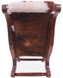 Hair-On Cowhide Handcrafted Reclaimed Wood Chair - Golden Nile