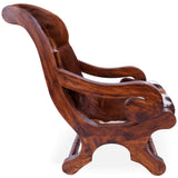 Hair-On Cowhide Handcrafted Reclaimed Wood Chair - Golden Nile