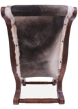 Hair-On Cowhide Handcrafted Reclaimed Wood Chair - Golden Nile