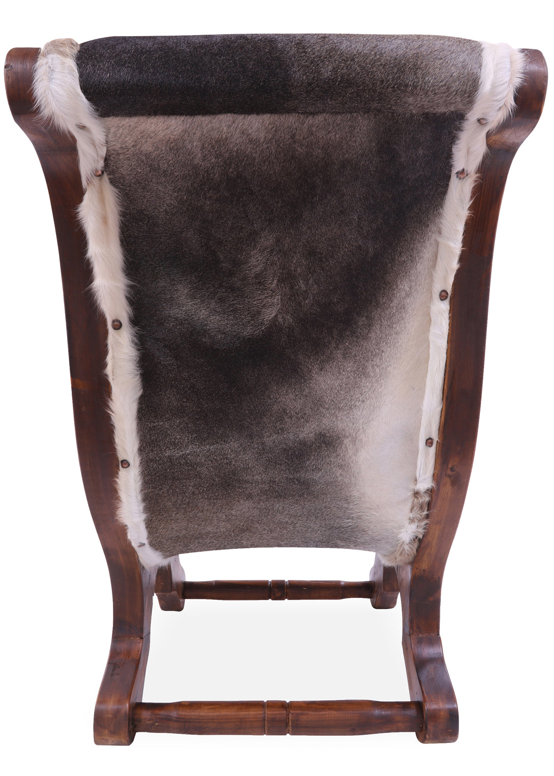 Hair-On Cowhide Handcrafted Reclaimed Wood Chair - Golden Nile