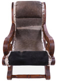 Hair-On Cowhide Handcrafted Reclaimed Wood Chair - Golden Nile