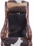 Hair-On Cowhide Handcrafted Reclaimed Wood Chair - Golden Nile