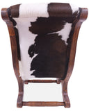 Hair-On Cowhide Handcrafted Reclaimed Wood Chair - Golden Nile