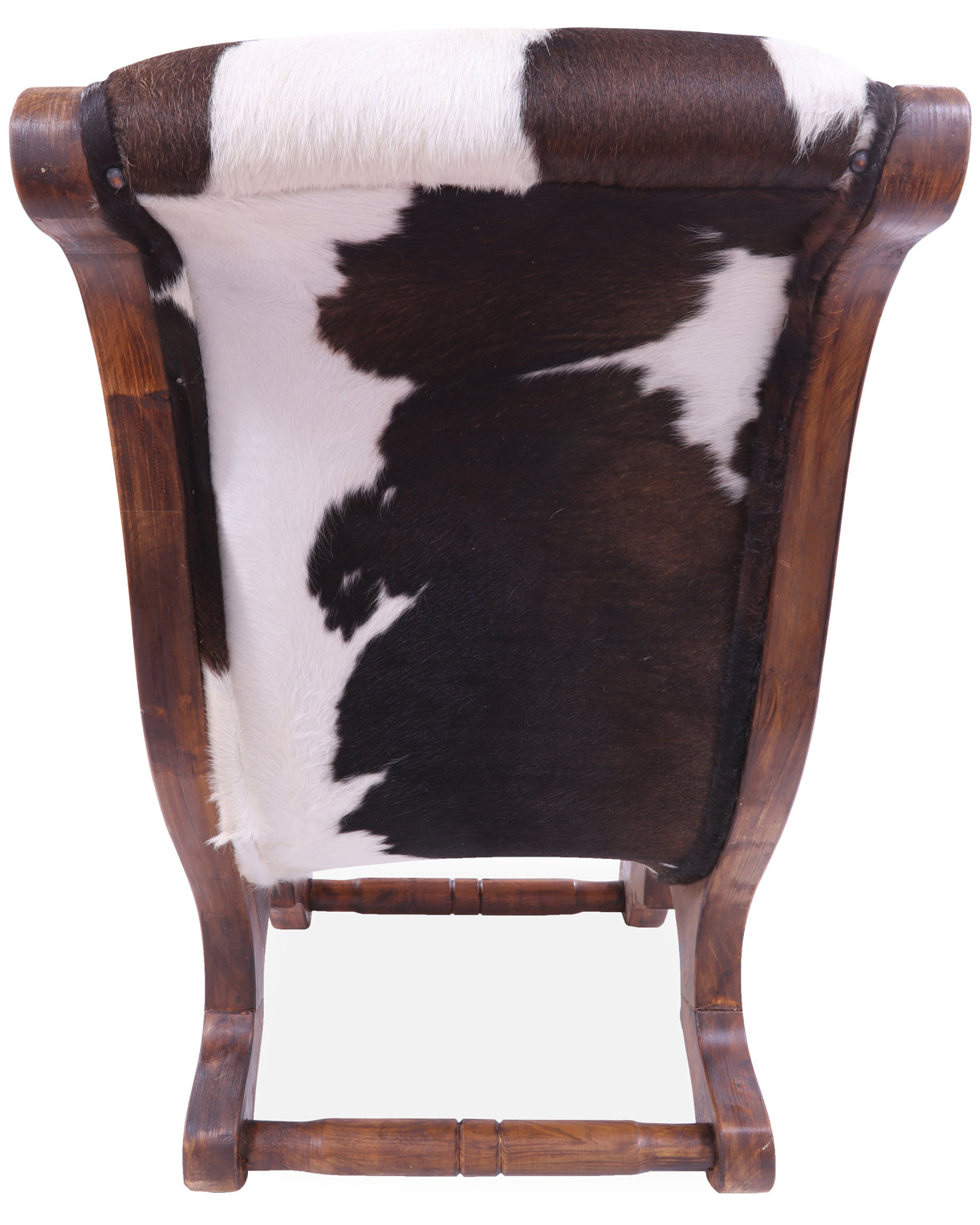 Hair-On Cowhide Handcrafted Reclaimed Wood Chair - Golden Nile