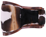 Hair-On Cowhide Handcrafted Reclaimed Wood Chair - Golden Nile