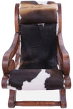 Hair-On Cowhide Handcrafted Reclaimed Wood Chair - Golden Nile