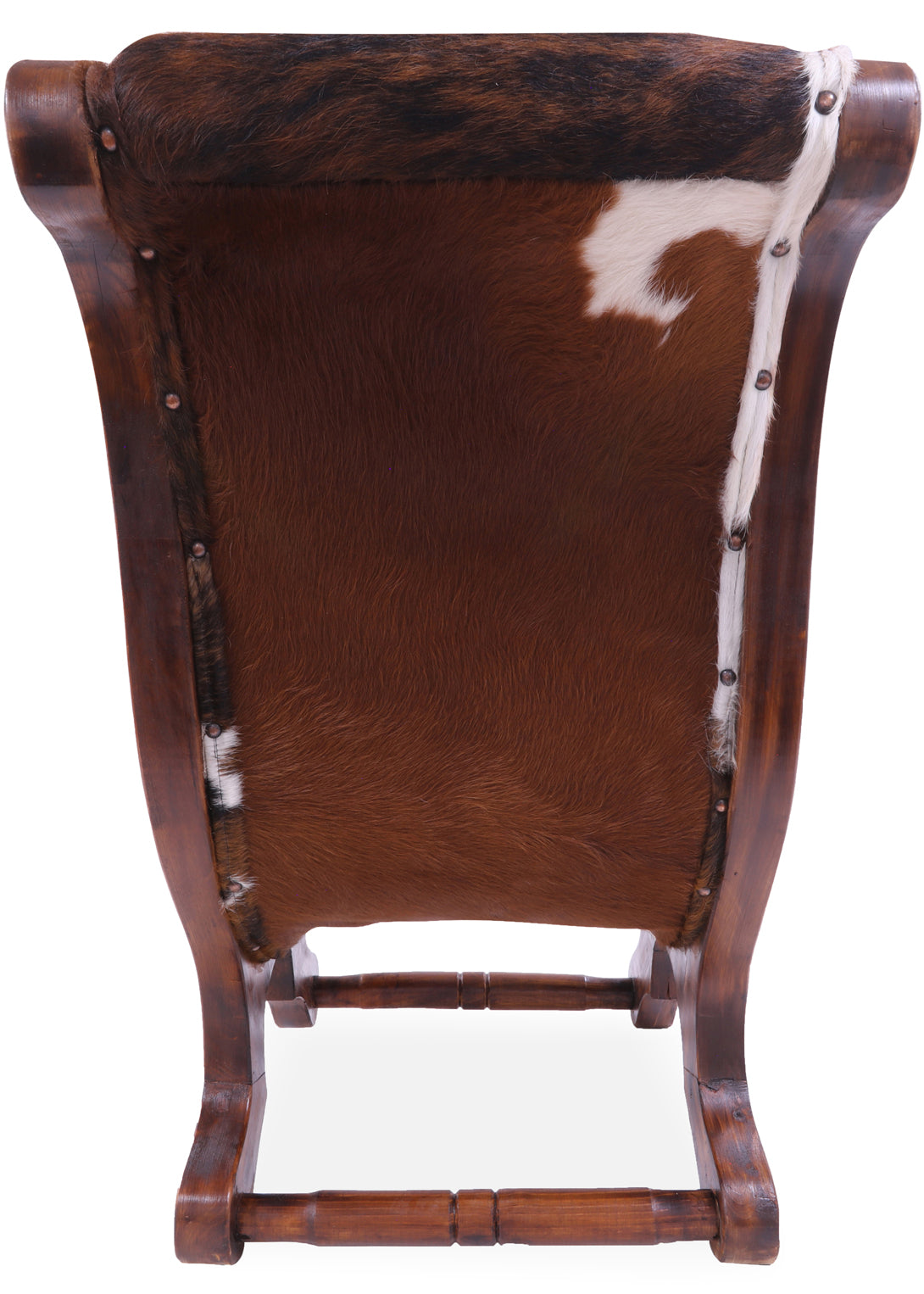 Hair-On Cowhide Handcrafted Reclaimed Wood Chair - Golden Nile