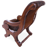 Hair-On Cowhide Handcrafted Reclaimed Wood Chair - Golden Nile