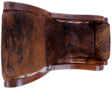 Hair-On Cowhide Handcrafted Reclaimed Wood Chair - Golden Nile