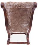 Hair-On Cowhide Handcrafted Reclaimed Wood Chair - Golden Nile