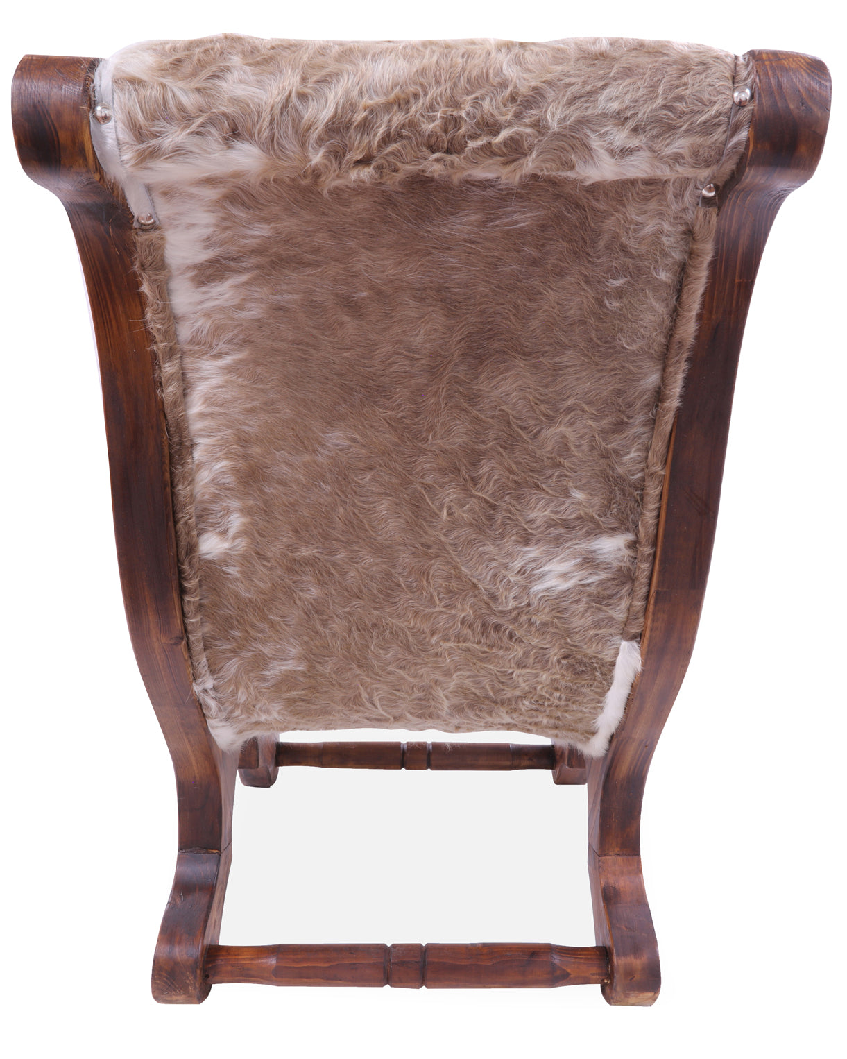 Hair-On Cowhide Handcrafted Reclaimed Wood Chair - Golden Nile