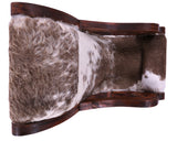 Hair-On Cowhide Handcrafted Reclaimed Wood Chair - Golden Nile
